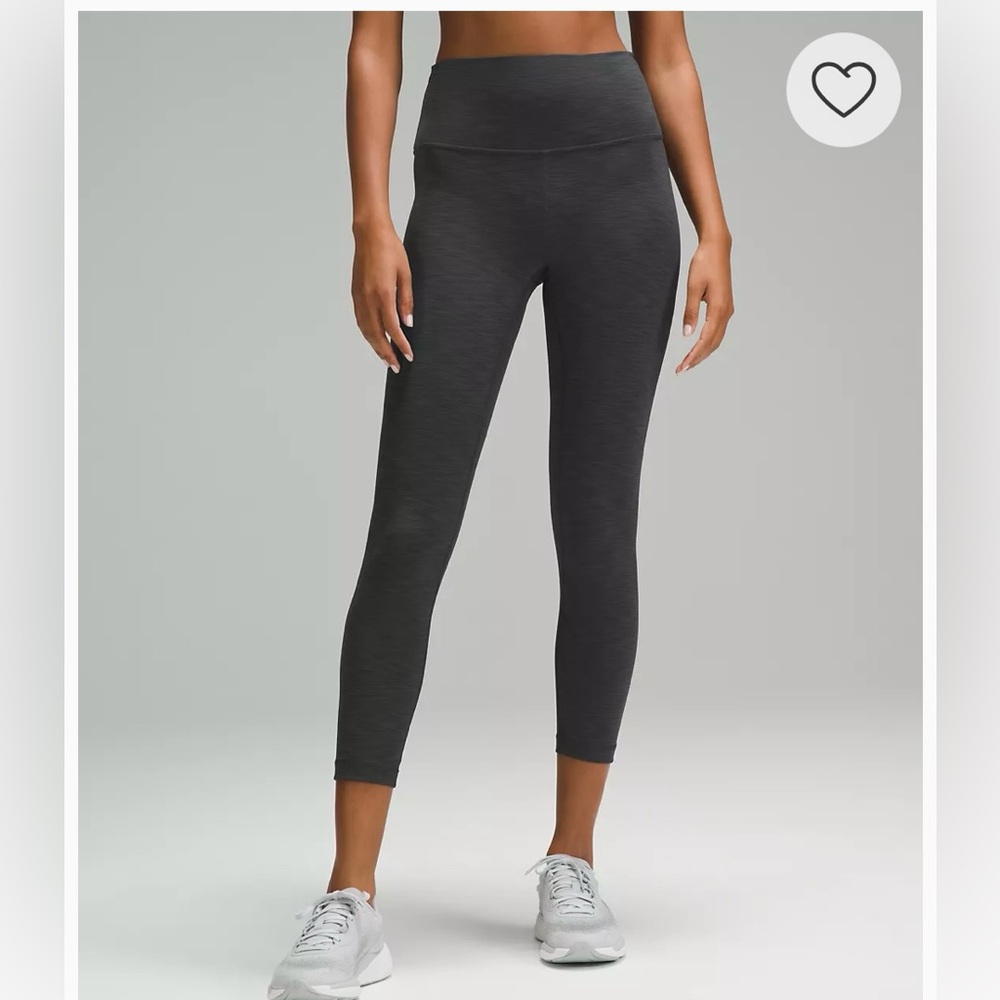 Lululemon Wonder Train high rise tight 25” size 10, heathered graphite gray
